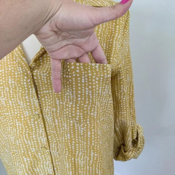 Yellow Buttons Down Blouses - Picture 4 of 10